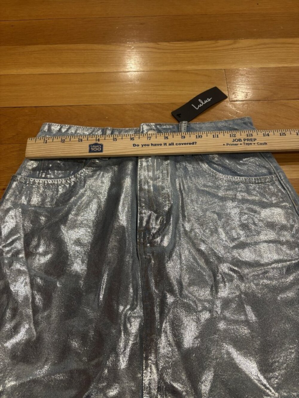 Lulus Size Small (S) Metallic Silver A-Line Mini Skirt - Picture 2 of 4